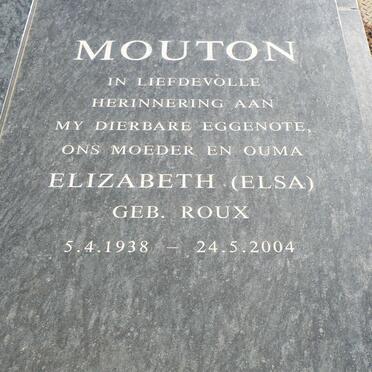 MOUTON Elizabeth nee ROUX 1938-2004