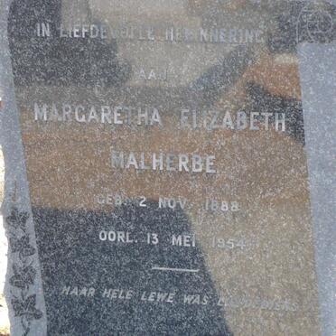 MALHERBE Margaretha Elizabeth 1888-1954