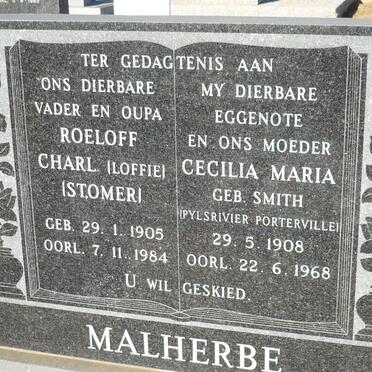 MALHERBE Roeloff Charl 1905-1984 &amp; Cecila Maria SMITH 1908-1968