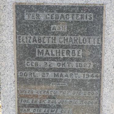 MALHERBE Elizabeth Charlotte 1887-1944