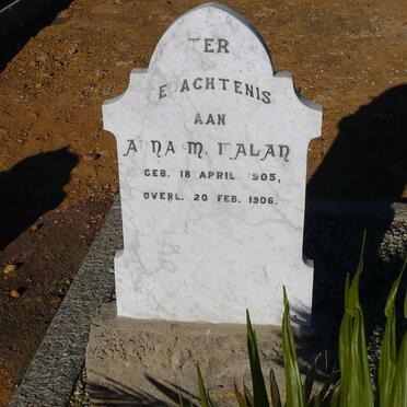 MALAN Anna M. 1905-1906