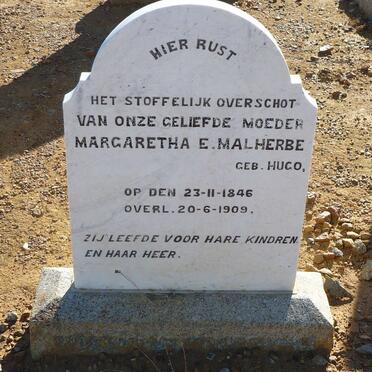 MALHERBE Margaretha E. nee HUGO 1846-1909