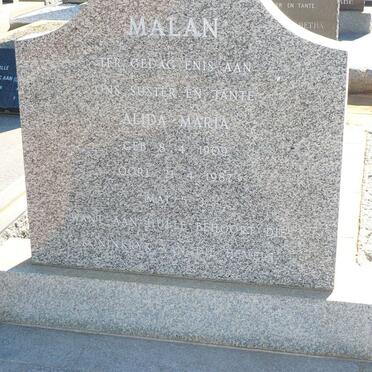 MALAN Alida Maria 1909-1987