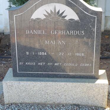 MALAN Daniël Gerhardus 1894-1968