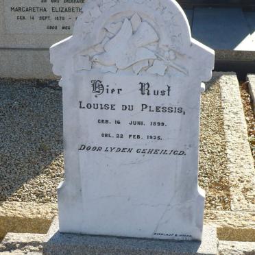 PLESSIS Louise, du 1899-1925