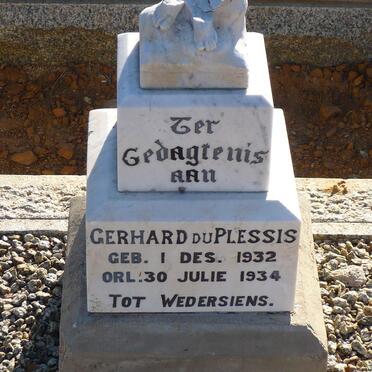 PLESSIS Gerhard, du 1932-1934