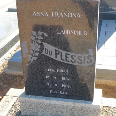 PLESSIS Stephanus Georg, du 1886-1948 &amp; Anna Francina Laubscher HUGO 1887-1969