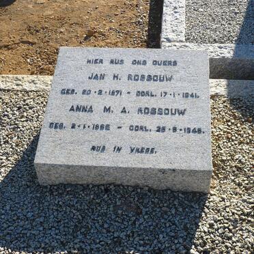 ROSSOUW Jan H. 1871-1941 &amp; Anna M.A. 1865-1948