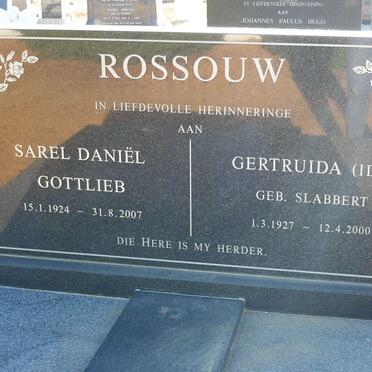 ROSSOUW Sarel Daniël Gottlieb 1924-2007 &amp; Gertruida SLABBERT 1927-2000