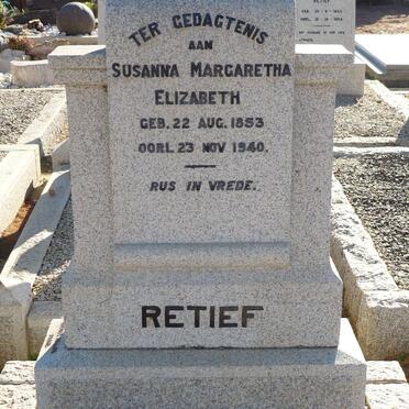 RETIEF Susanna Margaretha 1853-1940