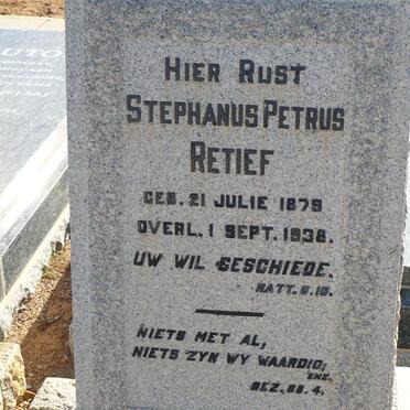 RETIEF Andries Petrus 1879-1938