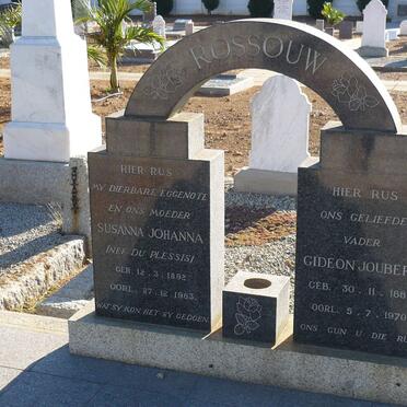 ROSSOUW Gideon Joubert 1886-1970 &amp; Susanna Johanna DU PLESSIS 1892-1963