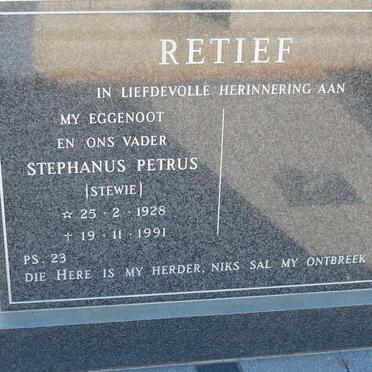 RETIEF Stephanus Petrus 1928-1991