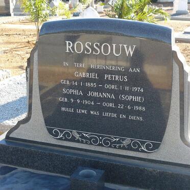 ROSSOUW Gabriël Petrus 1885-1974 &amp; Sophia Johanna 1904-1988