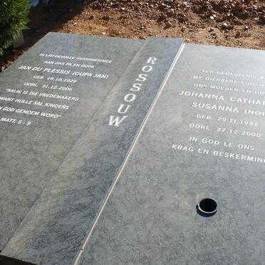 ROSSOUW Jan du Plessis 1929-2006 &amp; Johanna Catharina Susanna 1931-2000