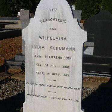 SCHUMANN Wilhelmina Lydia nee STERRENBERG 1868-1913