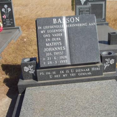 BASSON Mathys Johannes 1928-1993