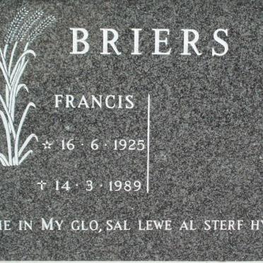 BRIERS Francis 1925-1989