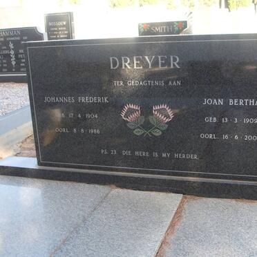 DREYER Johannes Frederik 1904-1986 &amp; Joan Bertha 1909-2000