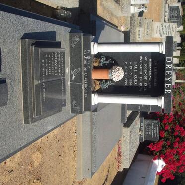 DREYER Paul Roux 1936-1995 :: GRAVETT Anne-Marie nee DREYER 1959-1998 