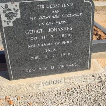 FOUCHE Gerrit Johannes -1964 &amp; Tala -1992