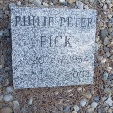 FICK Philip Peter 1954-2002