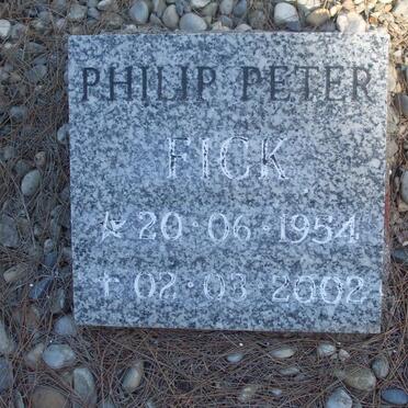 FICK Philip Peter 1954-2002