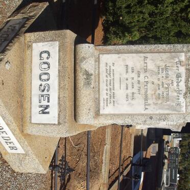GOOSEN Jacob Petrus 1854-1929 &amp; Aletta C. Petronella DU TOIT 1862-1927