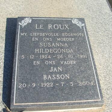 ROUX Jan Basson, le 1922-2004 &amp; Susanna Hildegonda 1924-1991