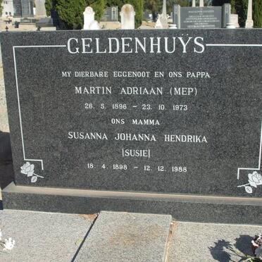 GELDENHUYS Martin Adriaan 1896-1973 &amp; Susanna Johanna Hendrika 1898-1988