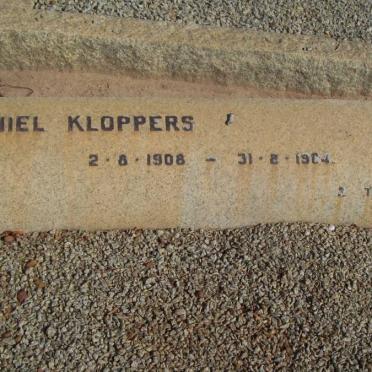 KLOPPERS Daniel 1908-1984