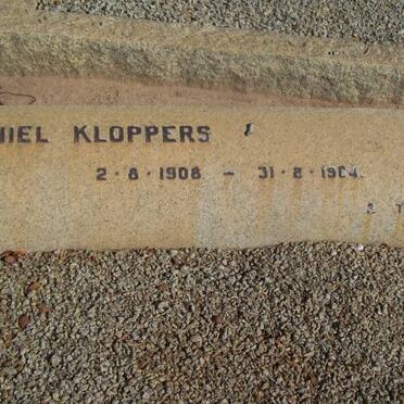 KLOPPERS Daniel 1908-1984