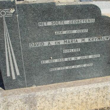 KRYNAUW David A. -1955 &amp; Maria M. -1939