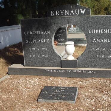 KRYNAUW Christiaan Stephanus 1916-1992 &amp; Chriemhilt Amanda 1923-1991 :: SCOTT Roy Ernest 1949-1992 