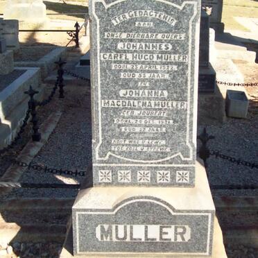 MULLER Johannes Carel Hugo -1922 &amp; Johanna Magdalena JOUBERT -1921