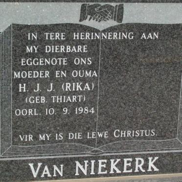 NIEKERK H.J.J., van -1984