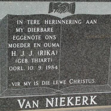 NIEKERK H.J.J., van -1984
