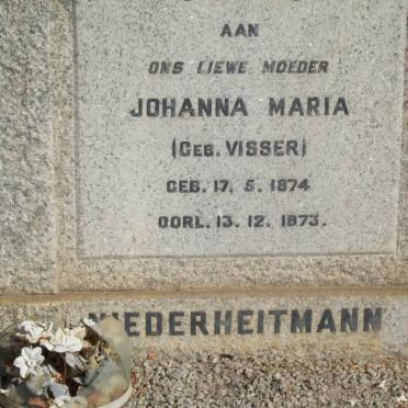NIEDERHEITMANN Johanna Maria nee VISSER 1874-1973