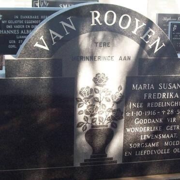 ROOYEN Maria Susanna Frederika, van nee REDELINGHUIS 1916-1988