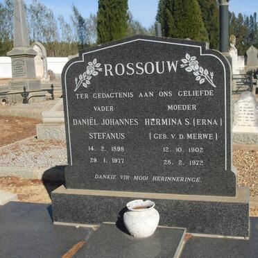 ROSSOUW Daniel Johannes Stefanus 1898-1977 &amp; Hermina S. V.D. MERWE 1902-1972