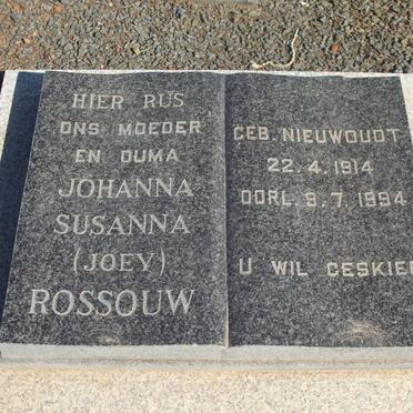 ROSSOUW Johanna Susanna nee NIEWOUDT 1914-1994