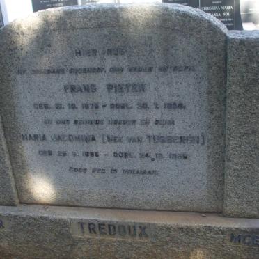 TREDOUX Frans Pieter 1873-1950 &amp; Maria Jacomina VAN TUBBERGH 1886-1956