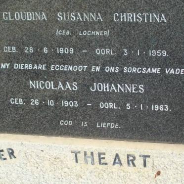 THEART Nicolaas Johannes 1903-1963 &amp; Gloudina Susanna Christina LOCHNER 1909-1959