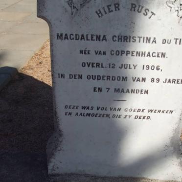 TOIT Magdalena Christina, du nee VAN COPPENHAGEN -1906
