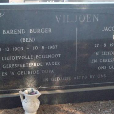 VILJOEN Barend Burger 1903-1987 &amp; Jacoba Aletta 1911-1990