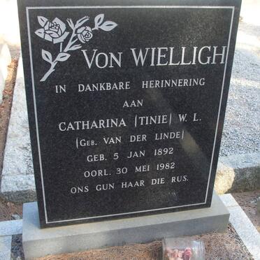 WIELLIGH Catharina W.L., von nee VAN DER LINDE 1892-1982