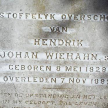 WIEHAHN Hendrik Johan 1828-1889