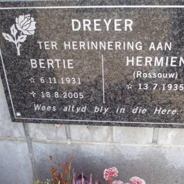 DREYER Bertie 1931-2005 &amp; Hermien ROSSOUW 1935-