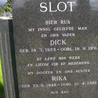 SLOT Dick 1923-1971 :: SLOT Rika 1948-1992