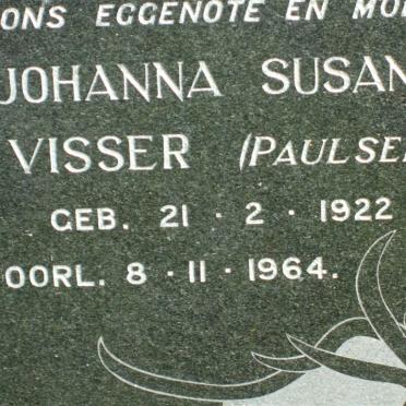 VISSER Johanna Susanna nee PAULSEN 1922-1964